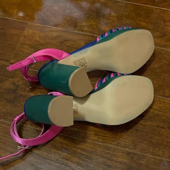 sun gurg Strappy Platform Heels for Women Platform High Heels Multicolored Ankle - Picture 16 of 16